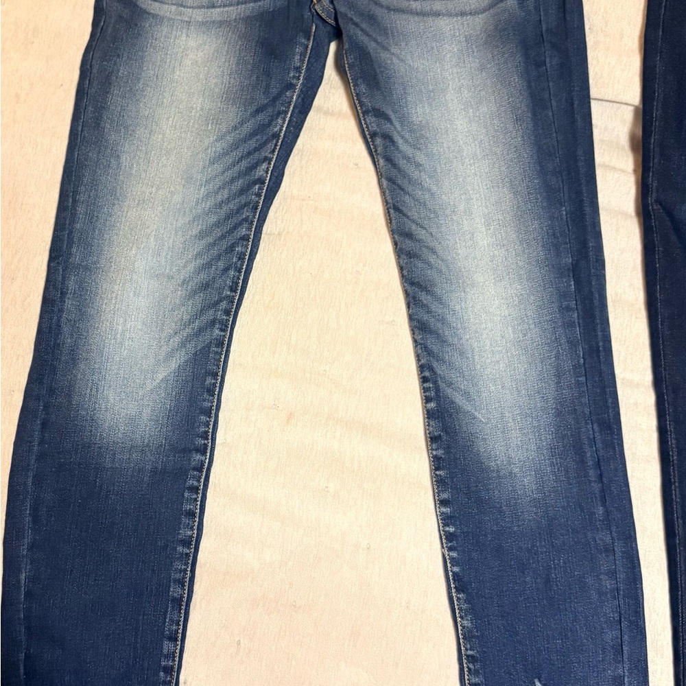 KanCan High Rise Dark and Light Blue Jeans - Picture 4 of 5
